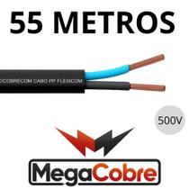 Cabo Pp 2x1,00mm 55 Metros preto