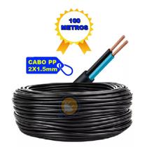 Cabo Pp 2x1,5mm Rolo Flexível 100 Metros
