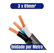 Cabo PP 3 Condutores 01mm² - (VALOR REFERENTE AO METRO)