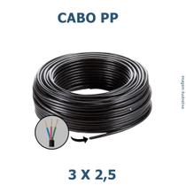 Cabo PP 3 x 2,5m preto ou branco metro