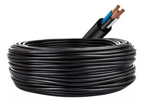 Cabo PP 3x0,5mm 500V Preto Sil - 100 Metros