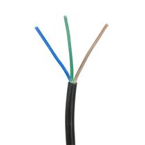 Cabo PP 3X1,00 MM Elétrico Flexível Preto - 3 Metros