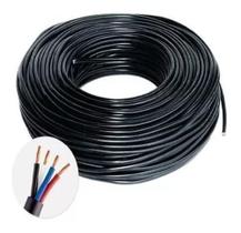 Cabo PP 4X1,50 MM Flex Preto Rolo Com 100 Metros