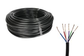 Cabo Pp 6 Vias Flexível Instalação Carretinha Rolo 5 Metros