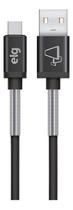 Cabo PRETO Carregador USB Tipo-C 1 Metro ELG - SPC10BK