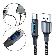 Cabo Preto Turbo Resistente PD 5A 1M USB Para Tipo-C Mostra Woltz Cabo Preto Turbo Resistente PD 5A 1M USB Para Tipo-C Mostra Woltz