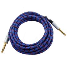 Cabo Profissional de Guitarra/ Violão Nylon P10 5M Azul - MXT Cabo Profissional de Guitarra/ Violão Nylon P10 5M Azul - MXT