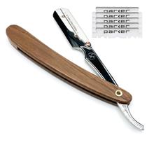 Cabo profissional de madeira de nogueira Shavette Razor Parker SRDW Cabo profissional de madeira de nogueira Shavette Razor Parker SRDW