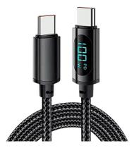 Cabo Rápido 100w Turbo Com Chip Led Usb Compatível IPhone e todos os dispositivos Tipo C