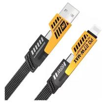 Cabo Rapido Tipo C Usb Lightning Pd 27w 65w 4 Em 1 Cor Preto amarelo Cabo Rapido Tipo C Usb Lightning Pd 27w 65w 4 Em 1 Cor Preto amarelo