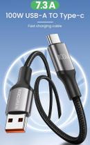 Cabo Rápido Turbo Usb Type C 100W 7.3A 6A Carregamento Nylon