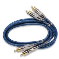 Cabo RCA 1 Metro Prime Plug Metal 5mm 1m Azul Svart Som Automotivo Stereo