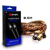 Cabo RCA 100% Cobre OFC 0,5M Trançado Profissional Ophera Phantom