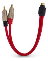 Cabo Rca 1f 2m Eco Vermelho Profissional Tripla Blindagem