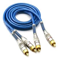 Cabo Rca 1m Blindado Prime Plug 5mm Azul Tech One Svart Cabo Rca 1m Blindado Prime Plug 5mm Azul Tech One Svart