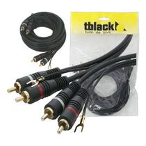 Cabo Rca 5 Metros Automotivo Auxiliar Audio Som Tblack