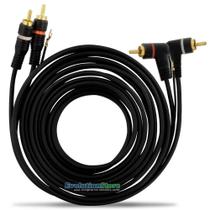 Cabo Rca 5 Metros Conector Banhado A Ouro Dupla Blindagem