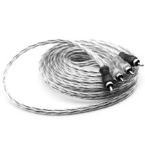 Cabo RCA 5 Metros Dupla Blindagem Injetado Preto 4mm Cabo RCA 5 Metros Dupla Blindagem Injetado Preto 4mm