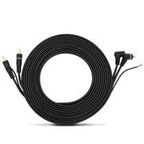 Cabo RCA 5 Metros Preto Plug em Metal KX3 RCA5M 5mm Diâmetro