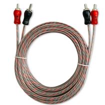 Cabo RCA 5 Metros Som automotivo KX3 Eco Transparente Flexível Blindagem Simples