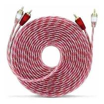 Cabo RCA 5 Metros Stetsom Cristal Bronze PVC Som Automotivo e Profissional