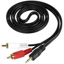 Cabo Rca Analógico P2 Estéreo Macho Ponta Dourada 1,8 Metros