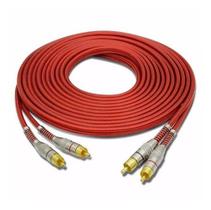 Cabo Rca Blindado 5 Metros Vermelho 5mm Dupla Blindagem Cabo Rca Blindado 5 Metros Vermelho 5mm Dupla Blindagem