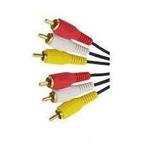 Cabo rca coaxial - 3 + 3 rca coaxial central 5m - gold 018-0423 pix