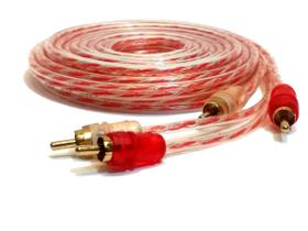 Cabo rca cristal injetado 5 metros 5m para audio automotivo