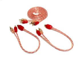 Cabo RCA Cristal Som Automotivo Injetado 1,5 Metro e 2Y 2M1F