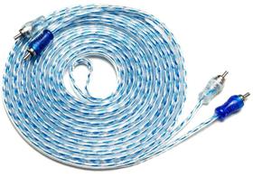 Cabo rca espiral 5 metros cristal injetado prata e azul Cabo rca espiral 5 metros cristal injetado prata e azul