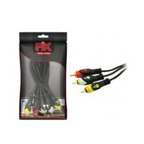 Cabo rca fish 3 x 3 rca 1.8 metros injetado gold - CHIPSCE Cabo rca fish 3 x 3 rca 1.8 metros injetado gold - CHIPSCE