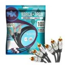 Cabo RCA Fitz 10m - 3RCA + 3RCA Cabo RCA Fitz 10m - 3RCA + 3RCA