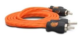 Cabo rca flexivel laranja 1m kx3 para uso automotivo