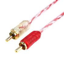 Cabo Rca Grupo MXT 2 Rca + 2 Rca 4mm 5 Metros para Integração de Áudio Cristal Transparente