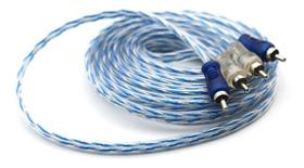 Cabo Rca Injetado 5 Metros Tech One Prata E Azul Cabo Rca Injetado 5 Metros Tech One Prata E Azul