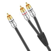 Cabo RCA J&D 1 RCA macho para 2 RCA macho Y-Splitter 3m