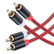 Cabo RCA Jelly Tang 2RCA macho para 2-RCA macho 6m trançado em nylon