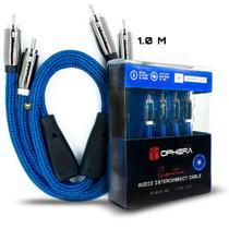 Cabo RCA Malha Náutica 100% Cobre Ophera Tripla Blindagem Cabo RCA Malha Náutica 100% Cobre Ophera Tripla Blindagem