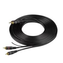 Cabo RCA Ouro 5M Blindado Som Automotivo Conector AV Áudio Vídeo Módulo Adaptador Mesa de Som Plug Macho 4 Saídas Estéreo 5mm Até 100W - Preto Cabo RCA Ouro 5M Blindado Som Automotivo Conector AV Áudio Vídeo Módulo Adaptador Mesa de Som Plug Macho 4 Saídas Estéreo 5mm Até 100W - Preto