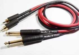 Cabo RCA / P10 Mono Áudio Dupla Blindagem Banhado a Ouro MDP Termo P / V (Selecione o Tamanho) Cabo RCA / P10 Mono Áudio Dupla Blindagem Banhado a Ouro MDP Termo P / V (Selecione o Tamanho)
