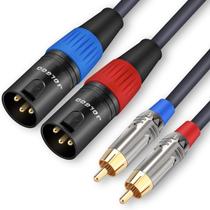 Cabo RCA para XLR JOLGOO Dual RCA macho para Dual XLR macho 2m Cabo RCA para XLR JOLGOO Dual RCA macho para Dual XLR macho 2m