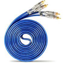 Cabo RCA Prime Blindado 5 Metros 5mm Som e Vídeo Svart Azul Cabo RCA Prime Blindado 5 Metros 5mm Som e Vídeo Svart Azul