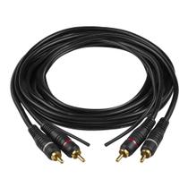 Cabo Rca Semi Injetado Ouro 1,5m Para Modulo Amplificador Permak Cabo Rca Semi Injetado Ouro 1,5m Para Modulo Amplificador Permak