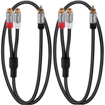 Cabo RCA Splitter Y - 1 Macho para 2 Fêmeas (60cm)
