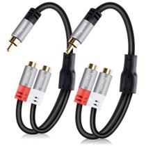 Cabo RCA Splitter Y-RCA Togconn 1 RCA macho para 2 RCA fêmea