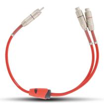 Cabo Rca Stetsom Blindado Y Invertido 1 Macho 2 Femea Prata