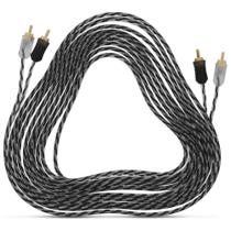 Cabo RCA Taramps 5 Metros Plus Injetado Dupla Blindagem Stereo