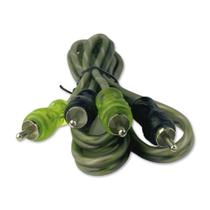 Cabo Rca Technoise Series 200 Pro 4mm para Som Automotivo Siliconado 1M Verde Translúcido