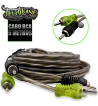 Cabo Rca Technoise Series 200p 4mm Conector Duráveis Pvc 5 Metros Blindagem Reforçada Cabo Rca Technoise Series 200p 4mm Conector Duráveis Pvc 5 Metros Blindagem Reforçada